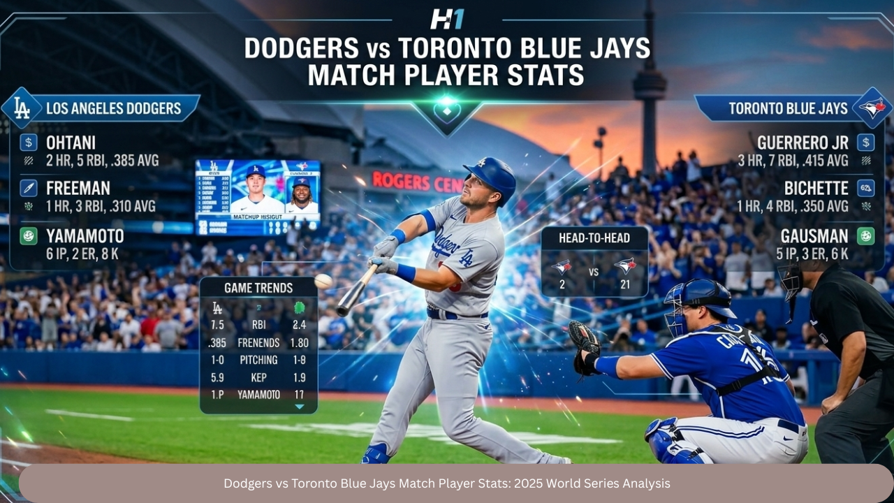 Dodgers vs Toronto Blue Jays Match Player Stats 2025 World Series Analysis